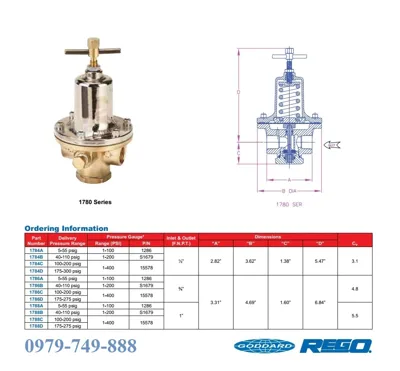 Điều áp Rego BR-1788B (40 - 110)psig